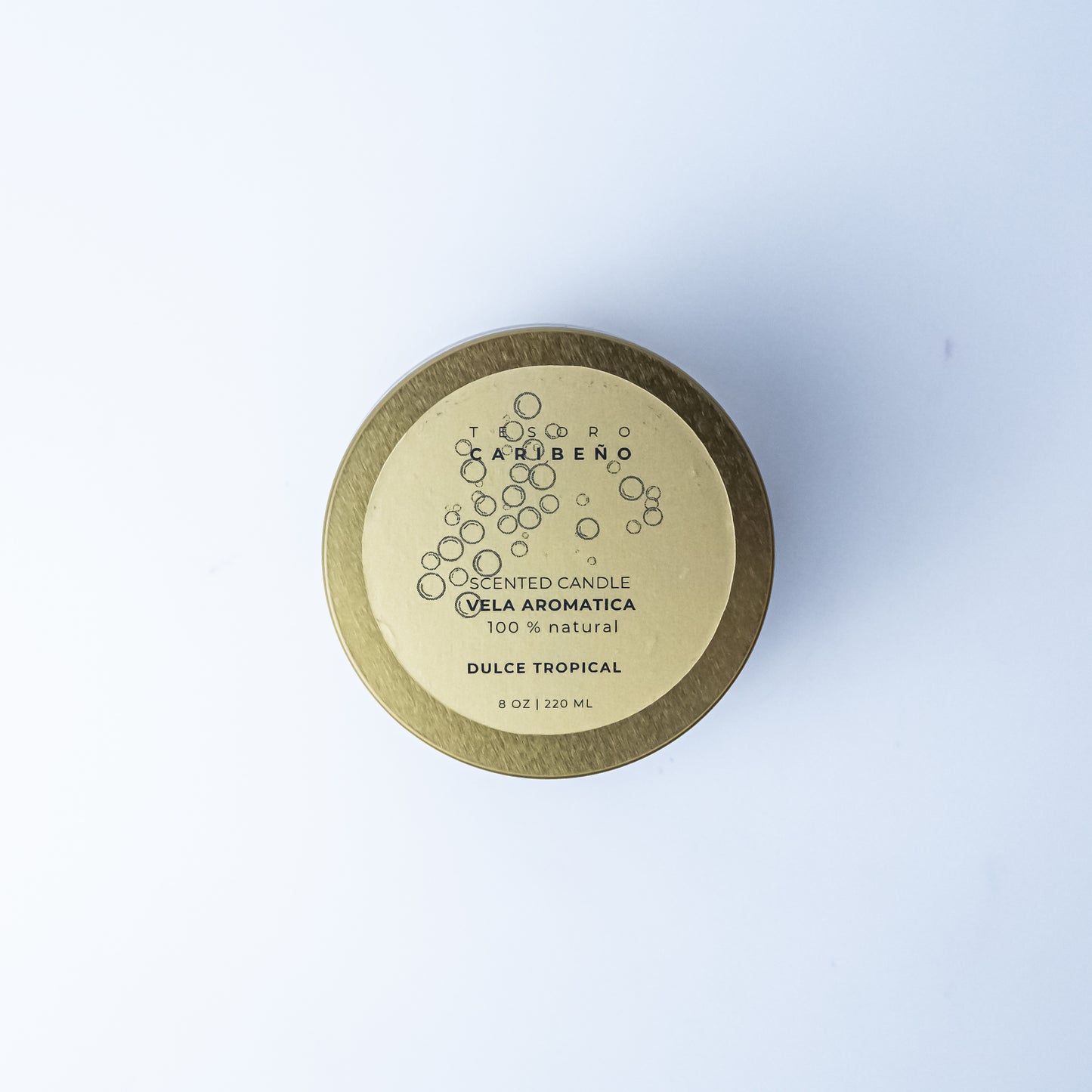 Sparkling golden aromatic candle 8 OZ