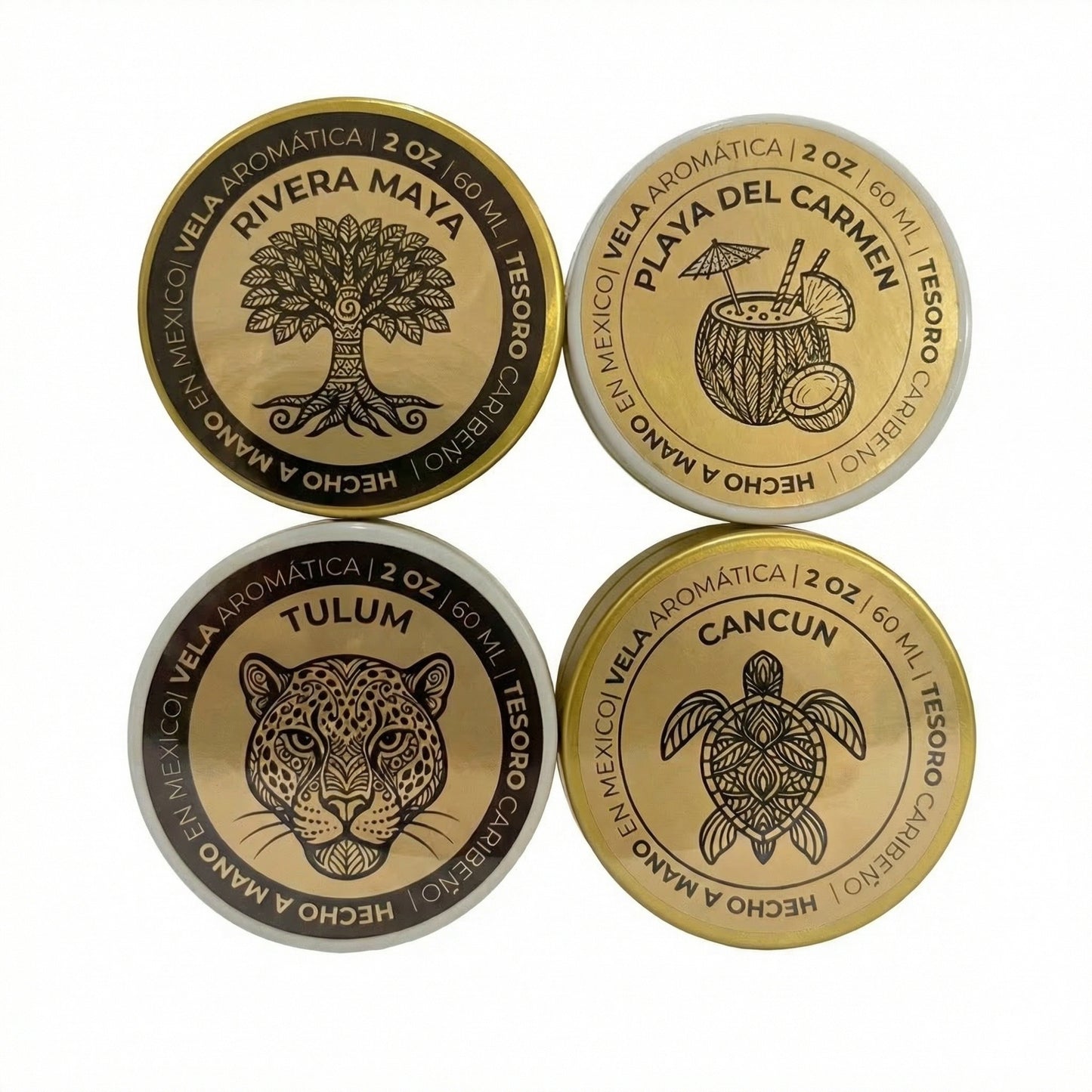 Set 4 mini Velas 2 OZ