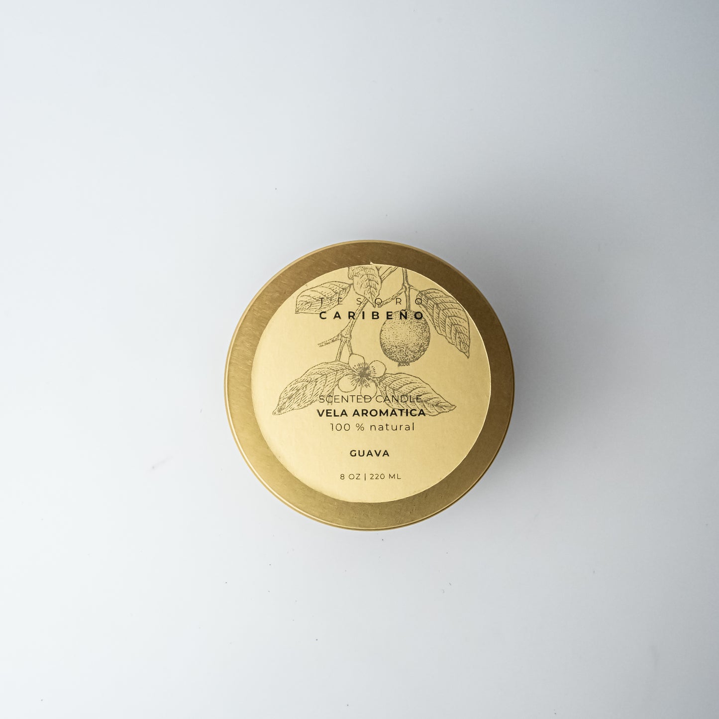 Sparkling golden aromatic candle 8 OZ 