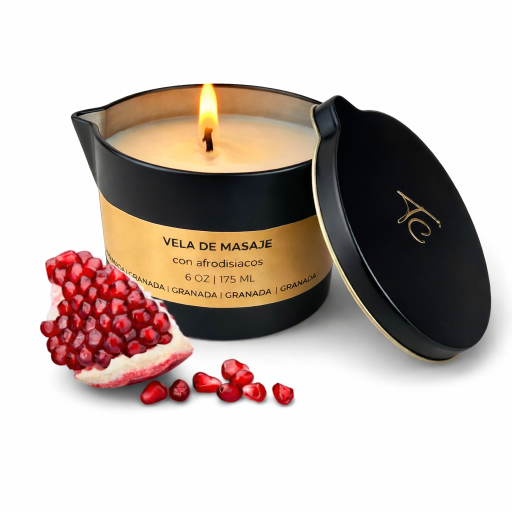 Massage Candle with aphrodisiacs [Orchid and Ylang-Ylang] 6 OZ 