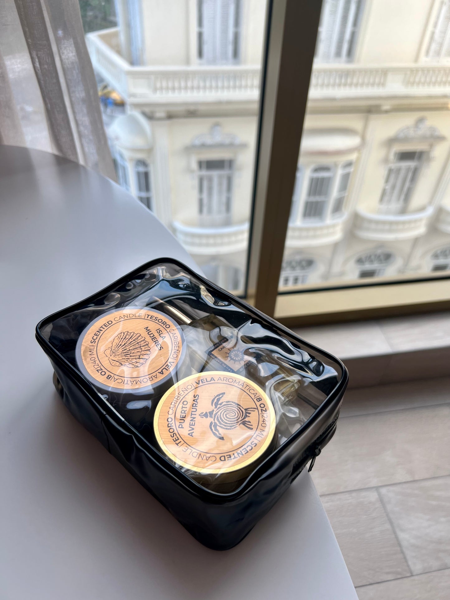 Set 2 Velas +perfume+ Antifaz de Seda Natural + Bolsita