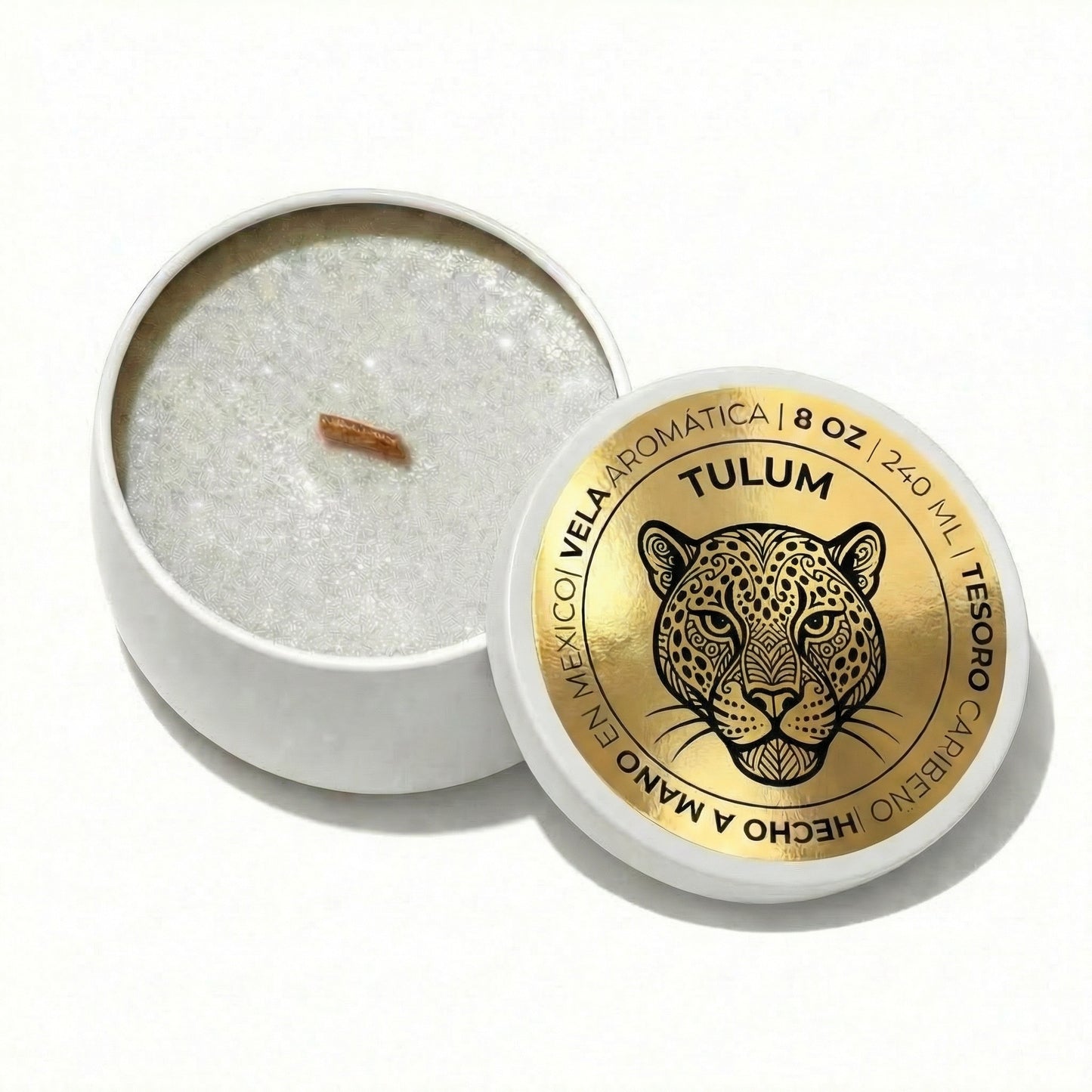 Black aromatic sparkling candle 8 OZ 