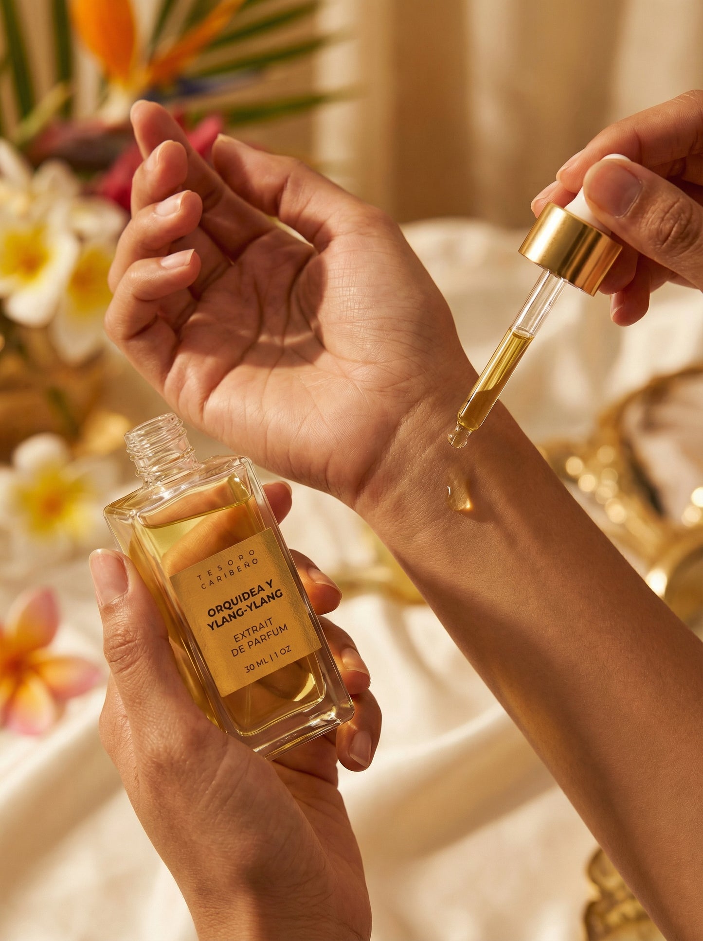 Massage Candle with aphrodisiacs [Orchid and Ylang-Ylang] 6 OZ 