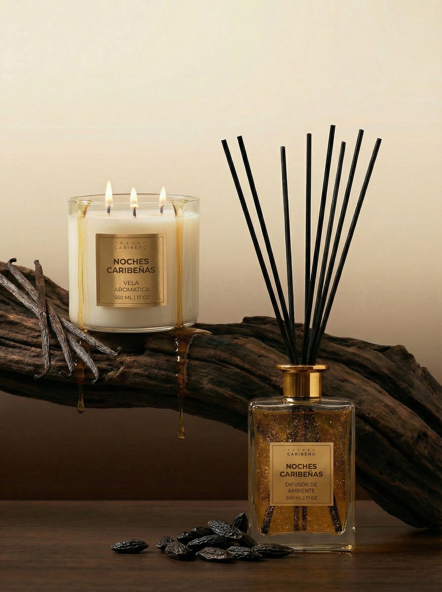 KIT Exclusivo Vela y Difusor [NOCHES CARIBEÑAS] 500 MLx2