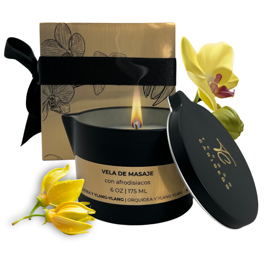 Vela de Masaje con afrodisiacos [Orquidea y Ylang-Ylang] 6 OZ